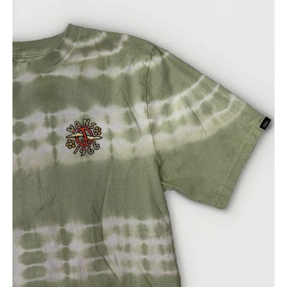 Vans Tie Dye Outfit 3 Piece Hoodie‎ Shirt Shorts Green White Youth M/L 12/14 - Picture 4 of 14